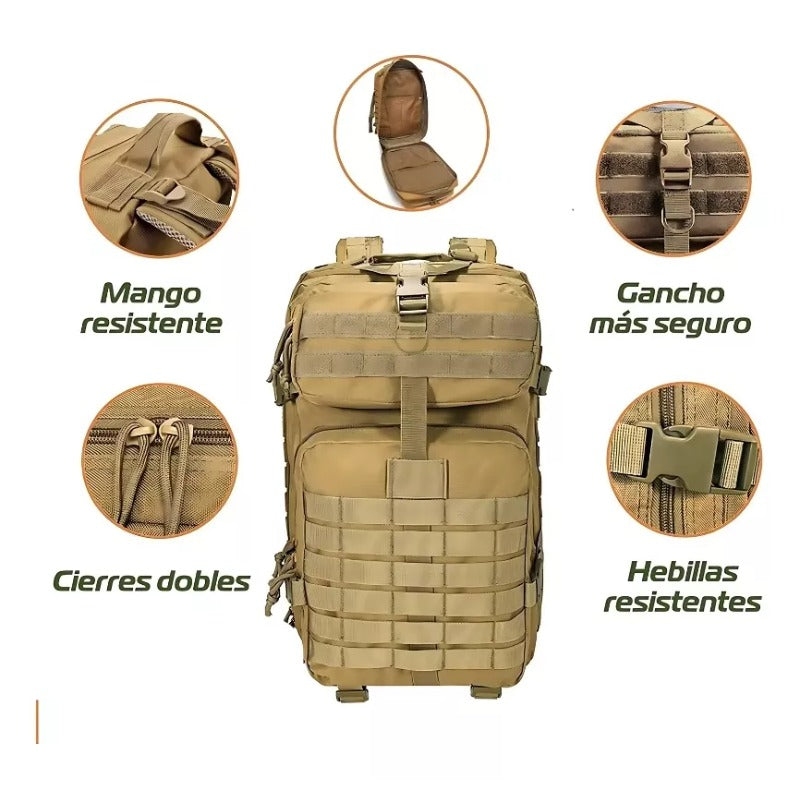 Mochila Táctica Militar - Titan™ | Impermeable y Soporta Hasta 15kg + Regalo