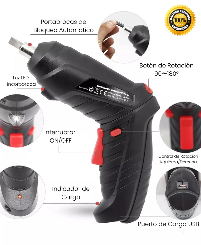 ScrewPro™ - Destornillador Eléctrico Inalámbrico 48 en 1 [Envío Gratis + Pago Contra Entrega]