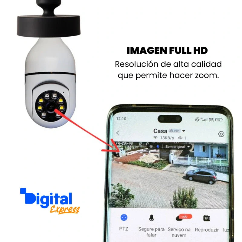 [Compra 1 y Lleva 1 Gratis] SafeCamGuard™ - Cámara de Seguridad 360° con Sensor de Movimiento y Visión Nocturna