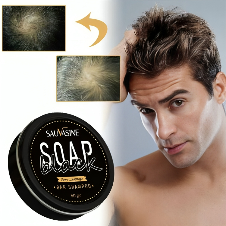 Jabón Tratamiento AntiCanas y Crecimiento Del Cabello 2x1 - BlackSoap™